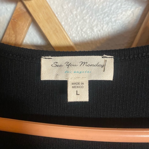 L womens casual black summer dress - Picture 3 of 3